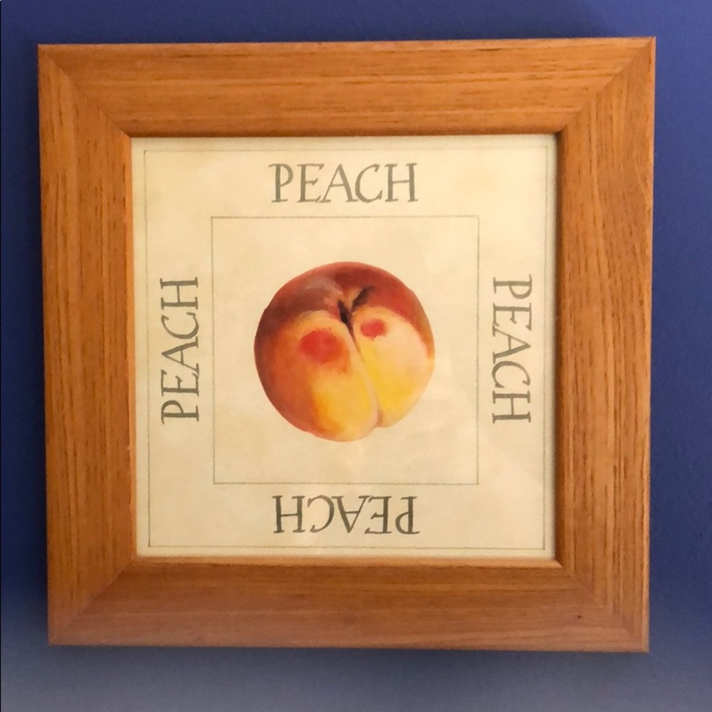 Two framed fruit accent pictures - ready to hand